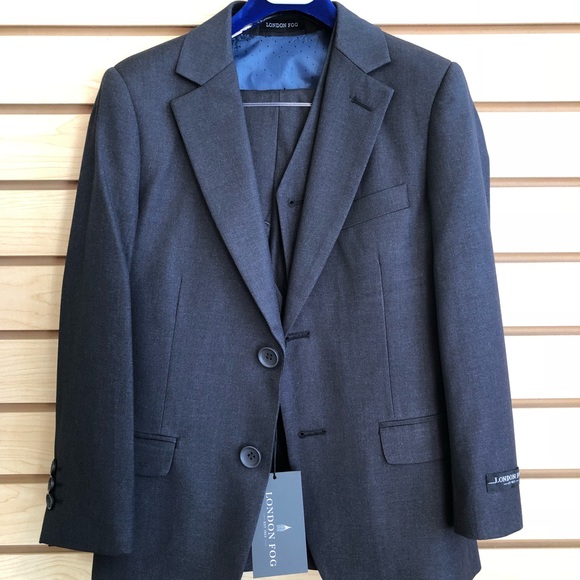 London Fog Kids Charcoal suit 7T